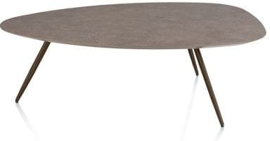Xooon Salutina slontafel 110 x 80 cm - 3 pootjes - steelbrown Bruin|Grijs|Antraciet Bijzettafel