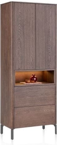 Xooon Trenton Bergkast 75 cm. - 2-deuren + 2-laden - clay Bruin Kast