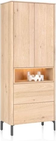 Xooon Trenton Bergkast 75 cm. - 2-deuren + 2-laden - natural Naturel Kast