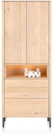 Xooon Trenton Bergkast 75 cm. - 2-deuren + 2-laden - natural Naturel Kast