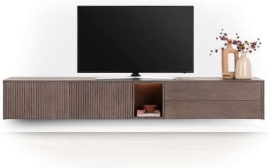 Xooon Trenton Lowboard 270 cm. - 2-deuren + 2-laden + 1-niche - clay Bruin Tv-meubel|Tv-dressoir
