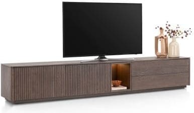 Xooon Trenton Lowboard 270 cm. - 2-deuren + 2-laden + 1-niche - clay Bruin Tv-meubel|Tv-dressoir