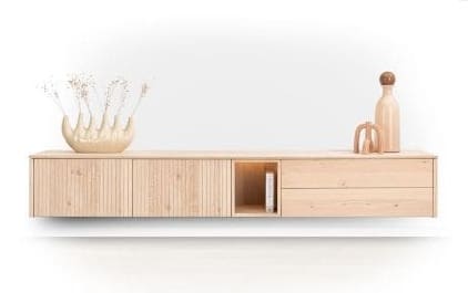 Xooon Trenton Lowboard 270 cm. - 2-deuren + 2-laden + 1-niche - natural Naturel Tv-meubel|Tv-dressoir