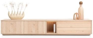 Xooon Trenton Lowboard 270 cm. - 2-deuren + 2-laden + 1-niche - natural Naturel Tv-meubel|Tv-dressoir