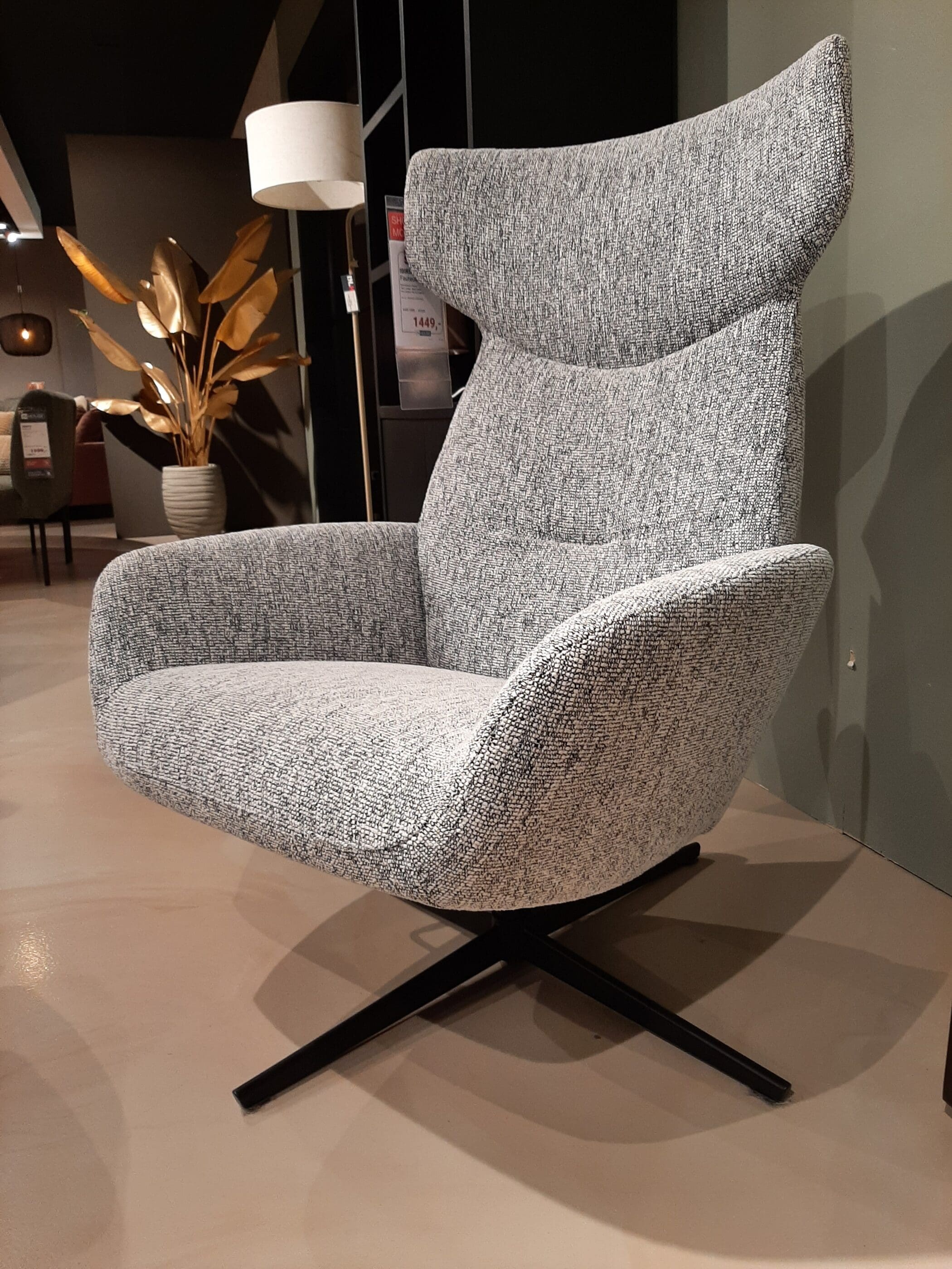 Relaxfauteuil Ibara + hocker grijs **SHOWROOMMODEL** - Afbeelding 2