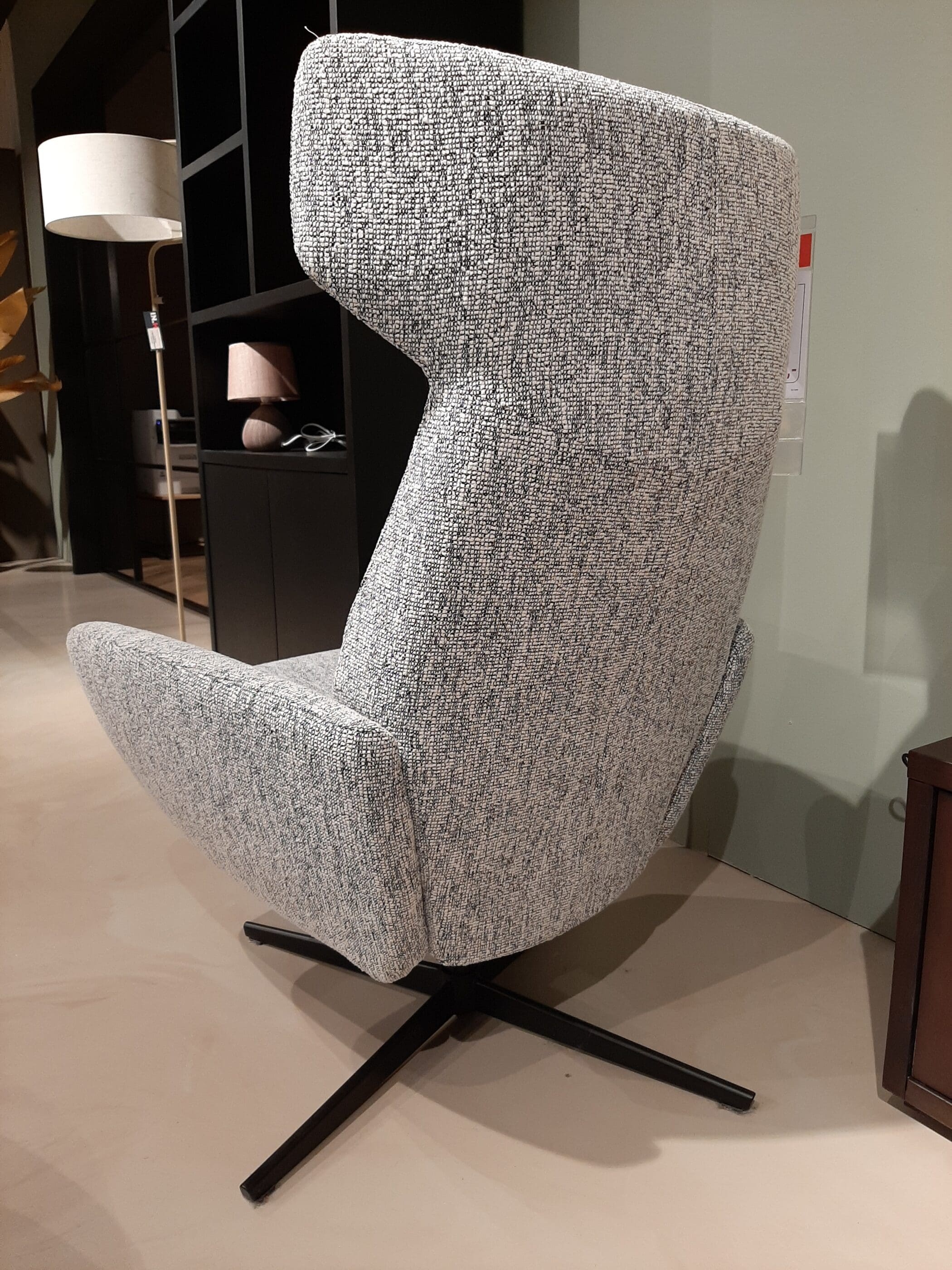 Relaxfauteuil Ibara + hocker grijs **SHOWROOMMODEL** - Afbeelding 4