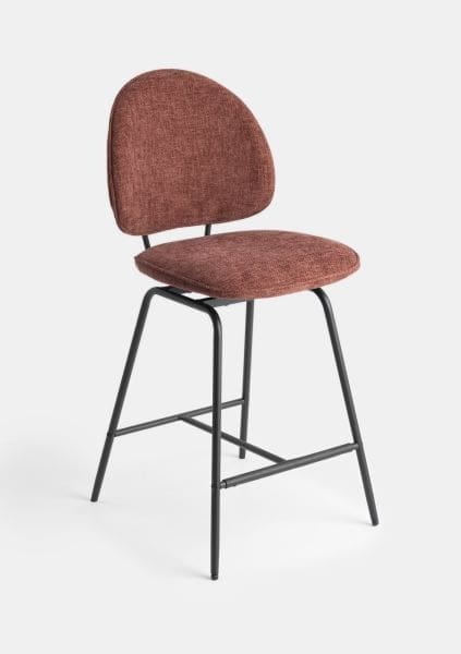 COCO maison Milo barstoel - burgundy red Rood|Paars Eetkamerstoel