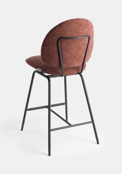 COCO maison Milo barstoel - burgundy red Rood|Paars Eetkamerstoel