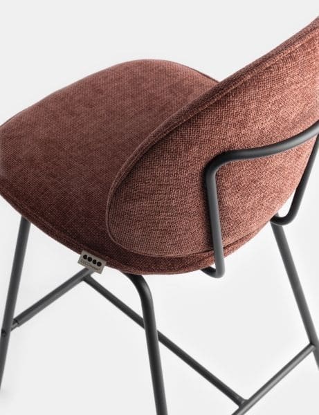 COCO maison Milo barstoel - burgundy red Rood|Paars Eetkamerstoel