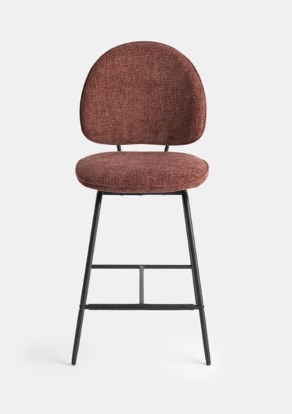 COCO maison Milo barstoel - burgundy red Rood|Paars Eetkamerstoel