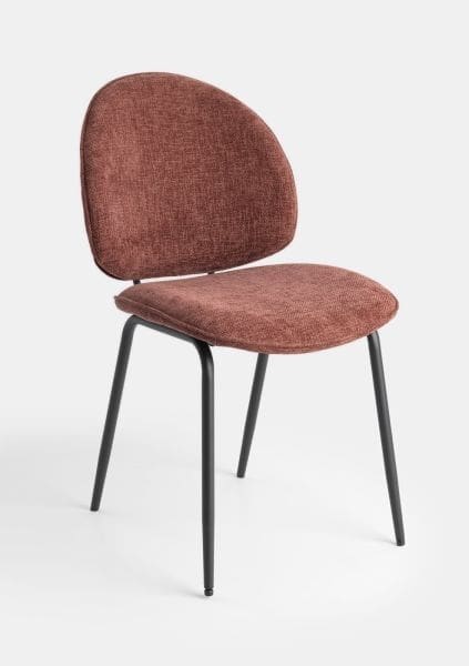 COCO maison Milo eetkamerstoel - burgundy red Rood|Paars Eetkamerstoel