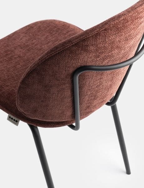 COCO maison Milo eetkamerstoel - burgundy red Rood|Paars Eetkamerstoel