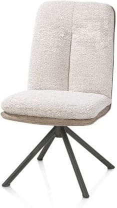 Henders & Hazel Theros Eetkamerstoel 4-poots graphiet frame - draaibaar - stof oregon/sevilla - beige Beige Eetkamerstoel