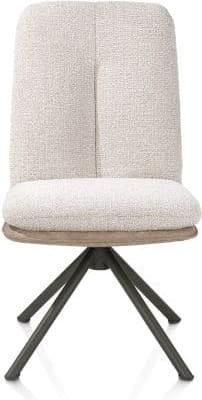 Henders & Hazel Theros Eetkamerstoel 4-poots naturel eiken met relax-systeem - draaibaar - stof oregon/sevilla - beige Beige Eetkamerstoel