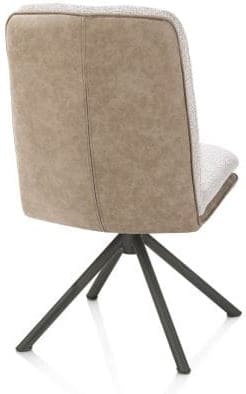 Henders & Hazel Theros Eetkamerstoel 4-poots naturel eiken met relax-systeem - draaibaar - stof oregon/sevilla - beige Beige Eetkamerstoel
