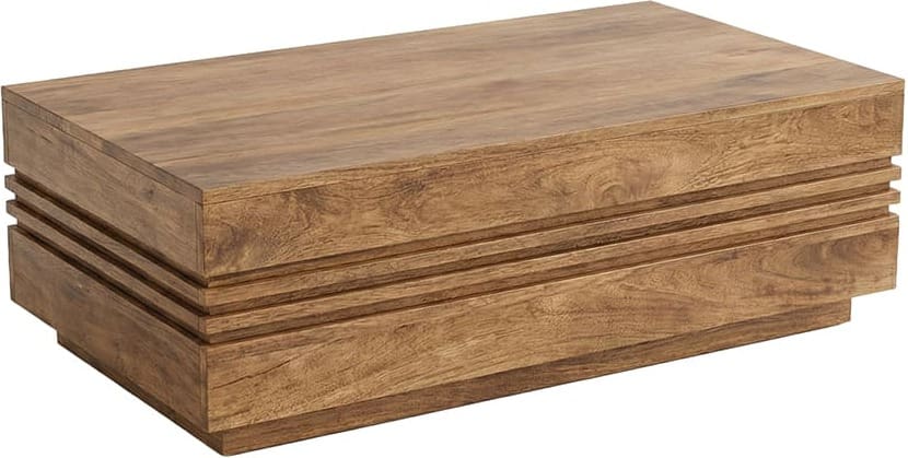 LABEL51 Salontafel Notch - Nature Smooth - Mangohout - 110 cm Salontafel