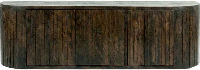 LABEL51 Tv-meubel Miya - Espresso - Mangohout - 160 cm Bruin Tv-meubel|Tv-dressoir