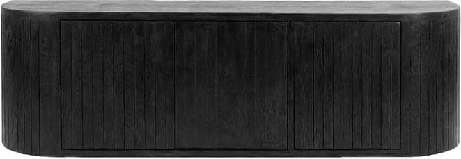 LABEL51 Tv-meubel Miya - Zwart - Mangohout - 160 cm Zwart Tv-meubel|Tv-dressoir