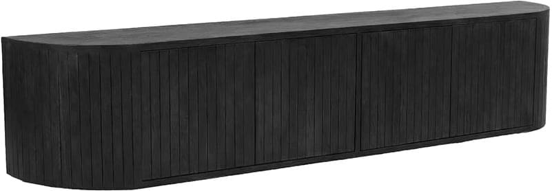 LABEL51 Tv-meubel Miya - Zwart - Mangohout - 190 cm Zwart Tv-meubel|Tv-dressoir
