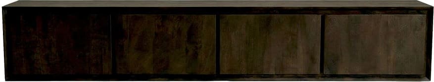 LABEL51 Tv-meubel Nori - Espresso - Mangohout - 220 cm Bruin Tv-meubel|Tv-dressoir