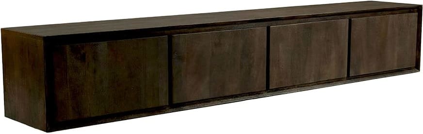 LABEL51 Tv-meubel Nori - Espresso - Mangohout - 220 cm Bruin Tv-meubel|Tv-dressoir