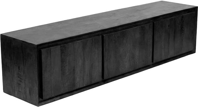 LABEL51 Tv-meubel Nori - Zwart - Mangohout - 160 cm Zwart Tv-meubel|Tv-dressoir
