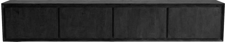 LABEL51 Tv-meubel Nori - Zwart - Mangohout - 220 cm Zwart Tv-meubel|Tv-dressoir