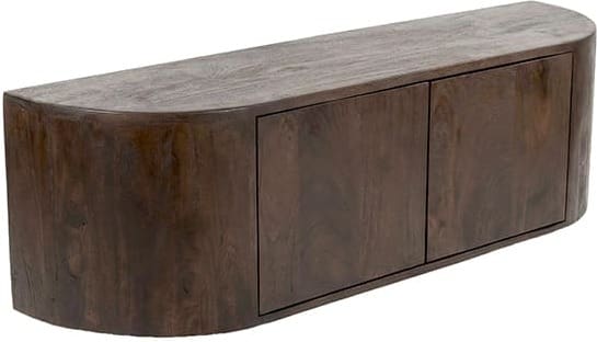 LABEL51 Tv-meubel Saya - Espresso - Mangohout - 140 cm Bruin Tv-meubel|Tv-dressoir