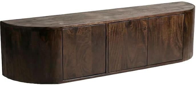 LABEL51 Tv-meubel Saya - Espresso - Mangohout - 160 cm Bruin Tv-meubel|Tv-dressoir