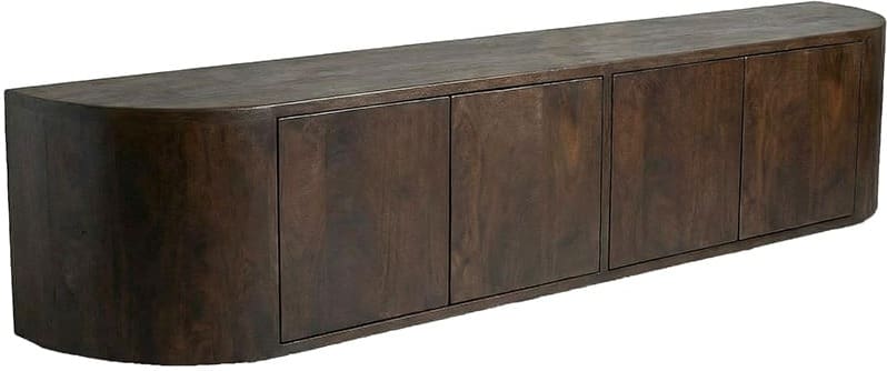 LABEL51 Tv-meubel Saya - Espresso - Mangohout - 190 cm Bruin Tv-meubel|Tv-dressoir