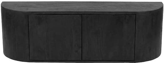 LABEL51 Tv-meubel Saya - Zwart - Mangohout - 140 cm Zwart Tv-meubel|Tv-dressoir