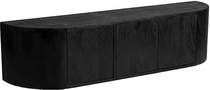 LABEL51 Tv-meubel Saya - Zwart - Mangohout - 160 cm Zwart Tv-meubel|Tv-dressoir
