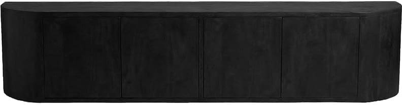 LABEL51 Tv-meubel Saya - Zwart - Mangohout - 190 cm Zwart Tv-meubel|Tv-dressoir