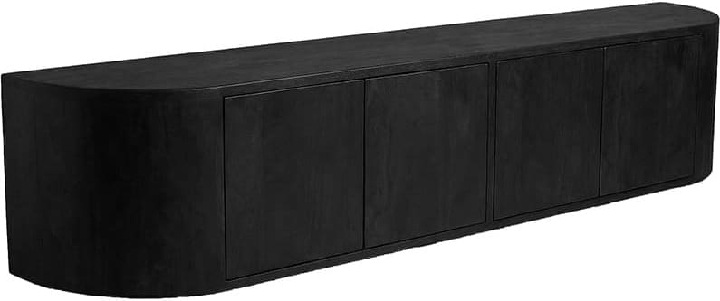 LABEL51 Tv-meubel Saya - Zwart - Mangohout - 190 cm Zwart Tv-meubel|Tv-dressoir