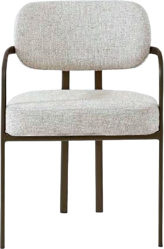 Livingfurn Eetkamerstoel Milan Beige Beige|Wit Eetkamerstoel