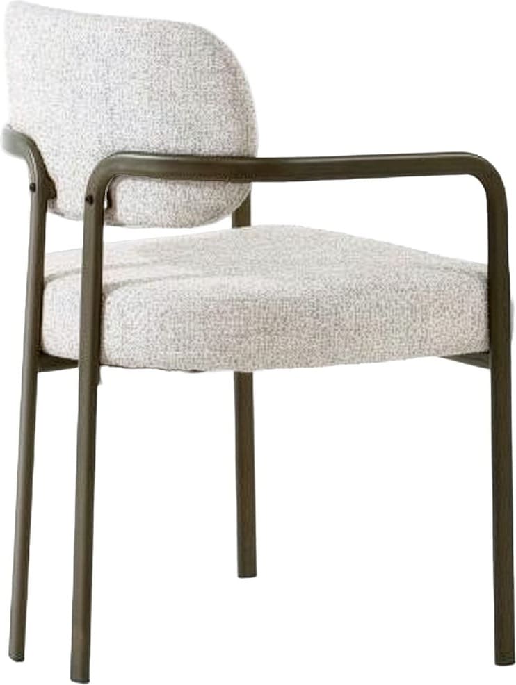 Livingfurn Eetkamerstoel Milan Beige Beige|Wit Eetkamerstoel
