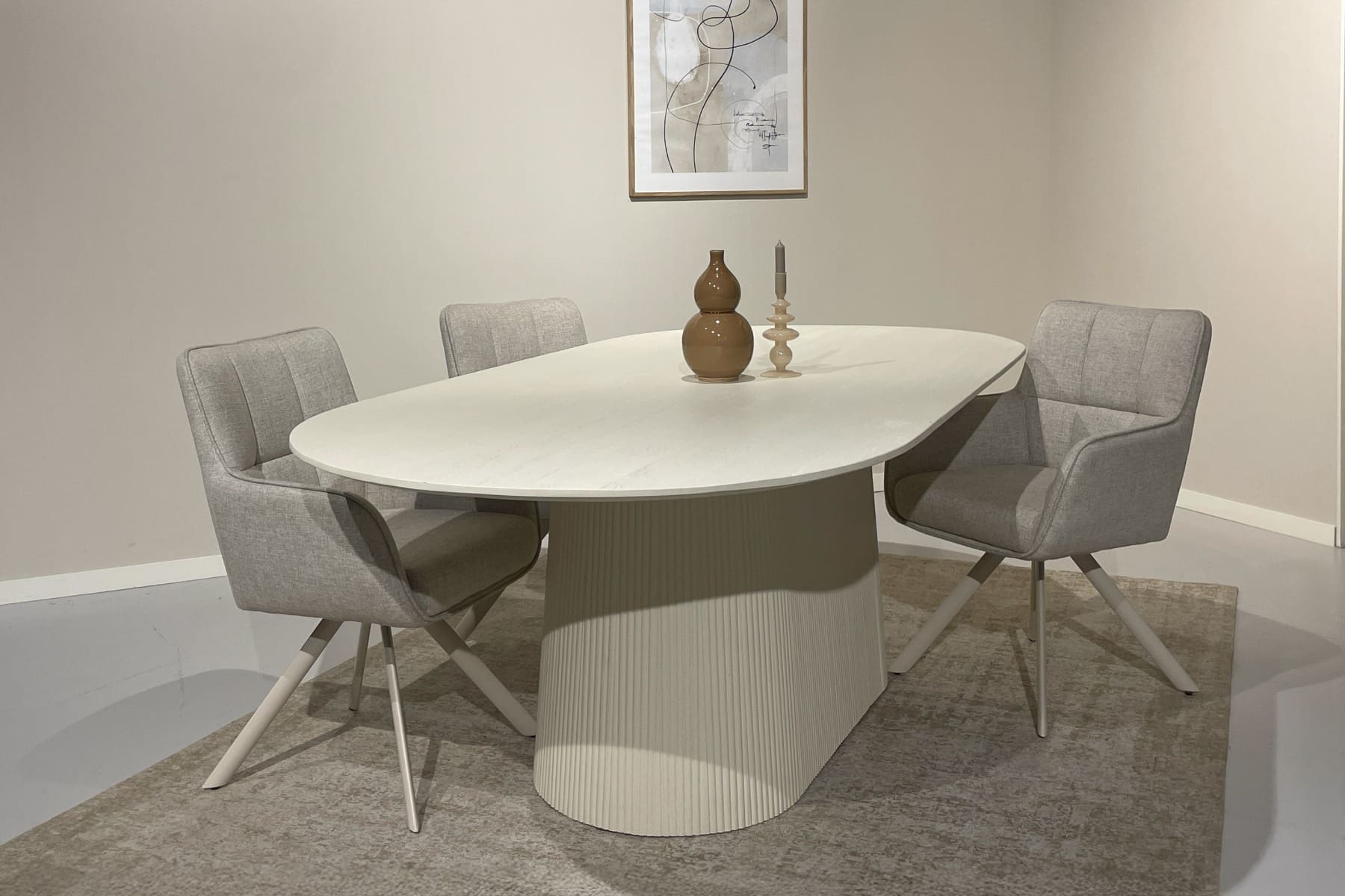 Livingfurn Eettafel Patrice 200cm Bruin|Naturel Eettafel