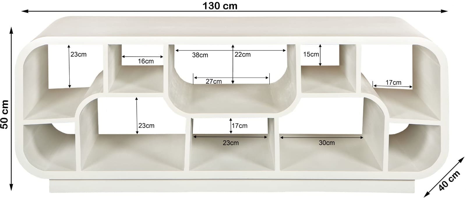 Livingfurn Tv-dressoir Brix Morgan Off White Wit Tv-meubel|Tv-dressoir