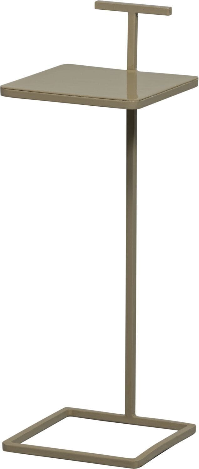 Profijt Meubel Bijzettafel Drenia beige 22 cm vierkant Beige|Wit Bijzettafel