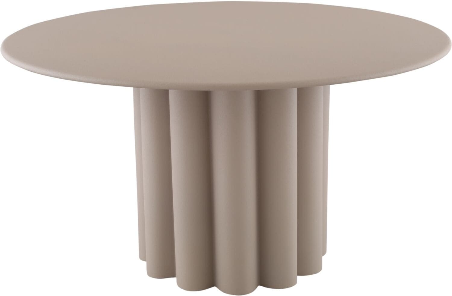 Profijt Meubel Bijzettafel Easdale 57x37 cm rond beige Beige|Wit Bijzettafel
