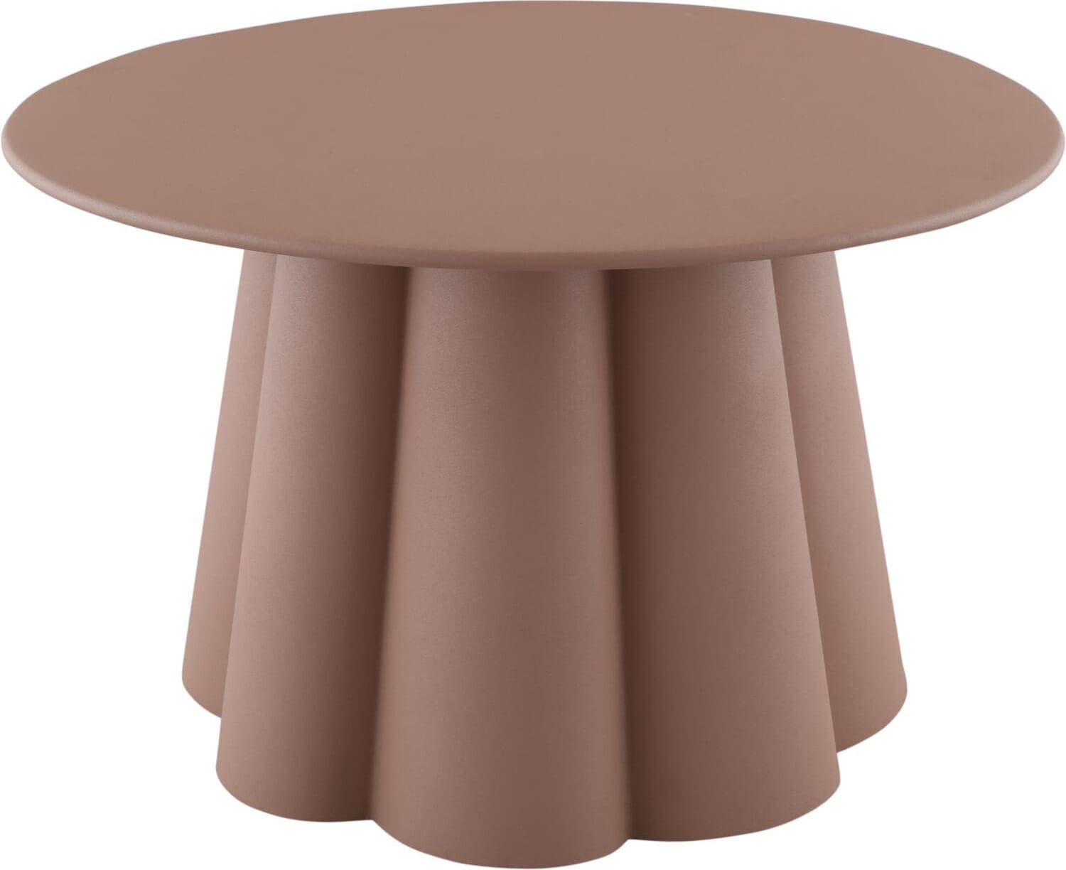 Profijt Meubel Bijzettafel Easdale 63x38 cm rond donkerbeige Beige|Wit Bijzettafel