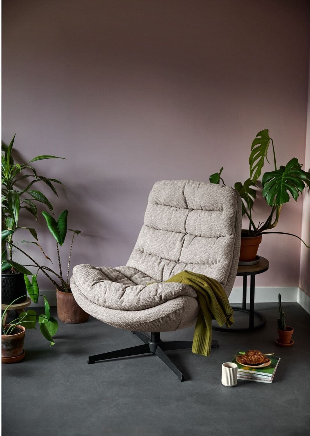 Profijt Meubel Draaifauteuil Baray grijs Grijs Draaifauteuil