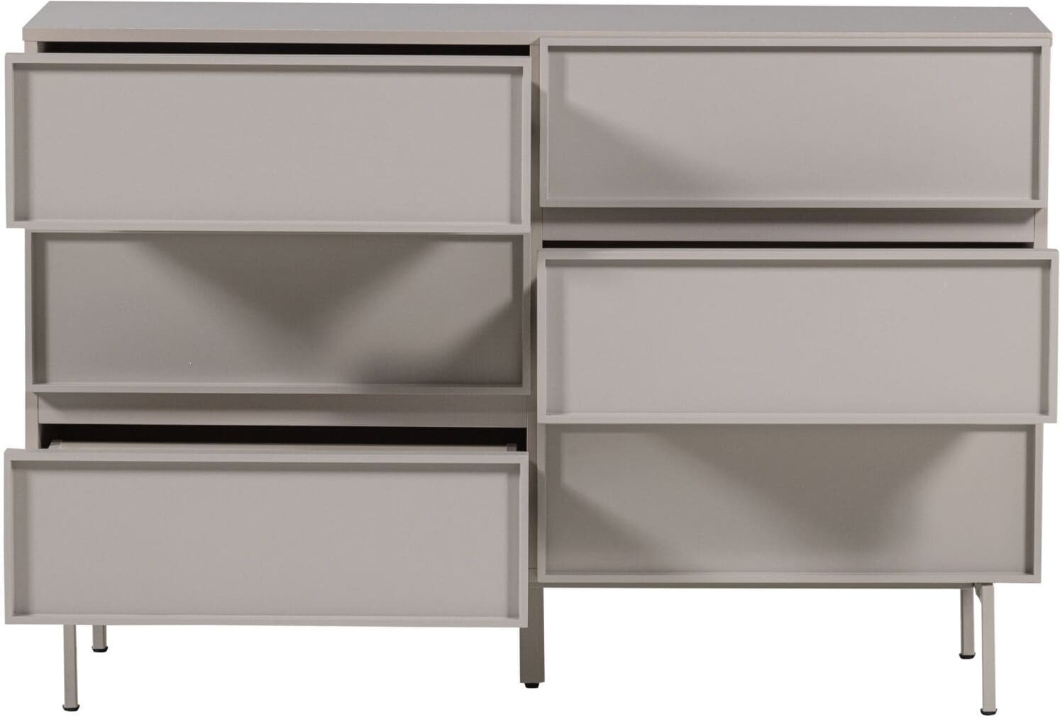 Profijt Meubel Ladekast Woood Tours 120 cm grijs Grijs
