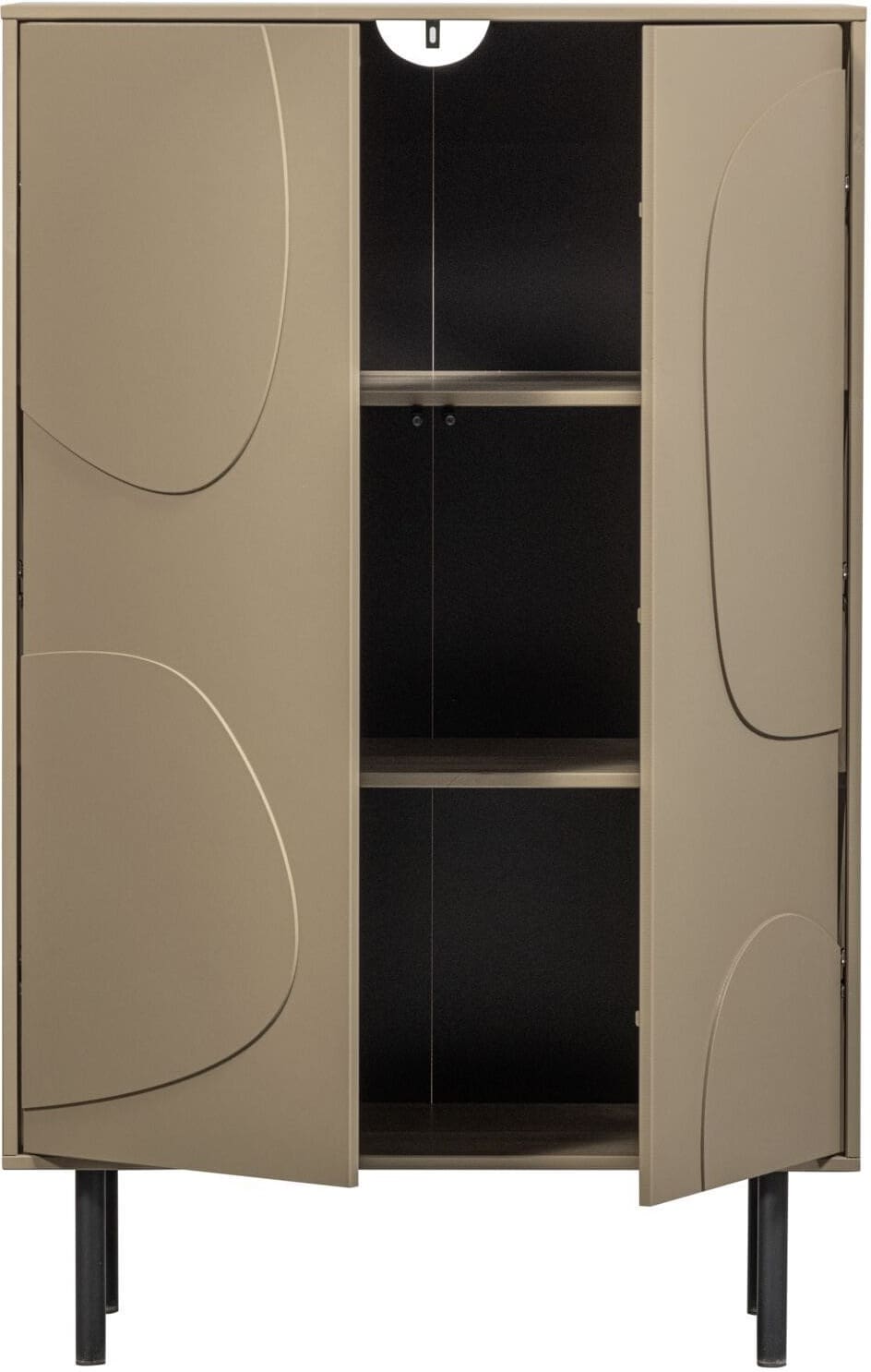 Profijt Meubel Opbergkast Woood Cadiz 135x85x40 cm taupe Taupe Kast|Bergkast