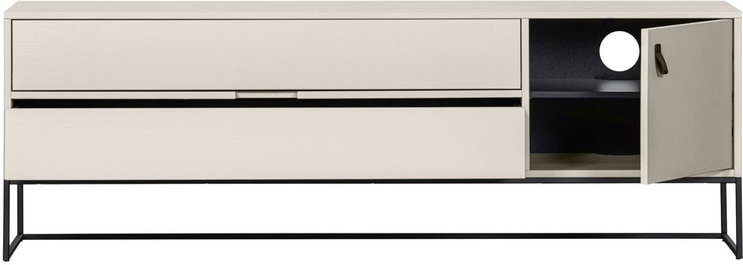 Profijt Meubel Tv-meubel Woood Silas 180 cm beige Beige|Wit Tv-meubel|Tv-dressoir
