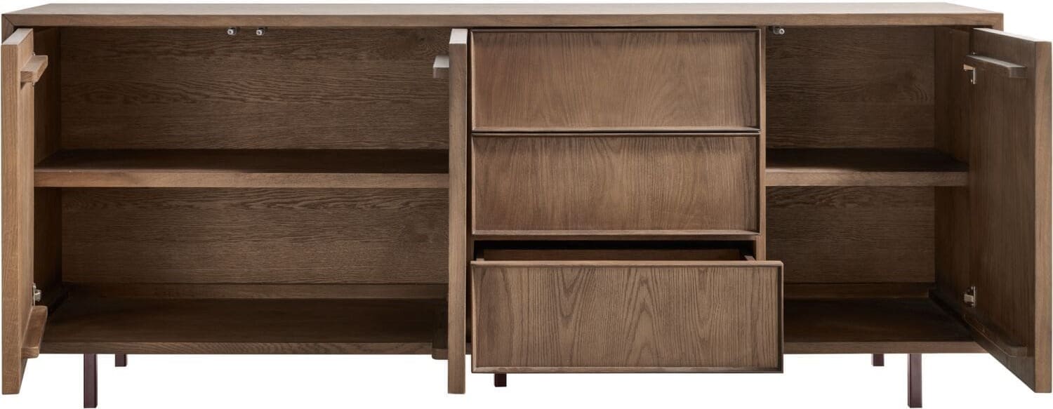 Pronto Wonen Dressoir Calvo 80x200x45 cm bruin Bruin Dressoir