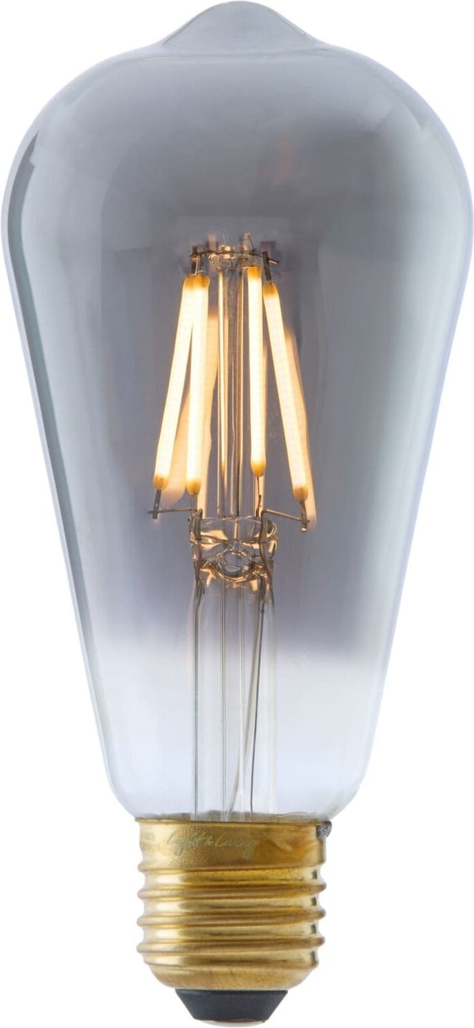 Pronto Wonen E27 Ledlamp Luce smoke 4 Watt 6,5 cm hoekig Grijs Verlichting