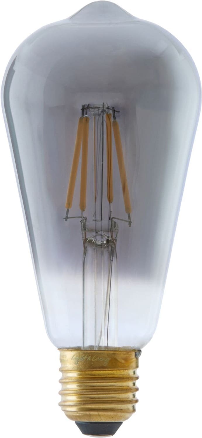 Pronto Wonen E27 Ledlamp Luce smoke 4 Watt 6,5 cm hoekig Grijs Verlichting