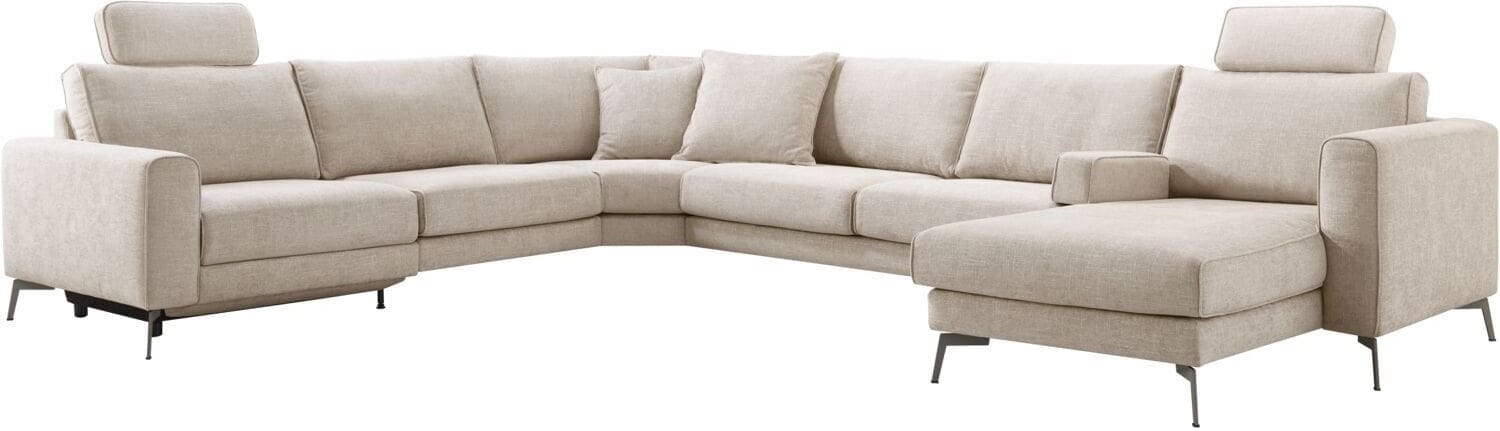 Pronto Wonen Hoekbank Linoza naturel relaxfunctie links premium comfort Naturel Bank