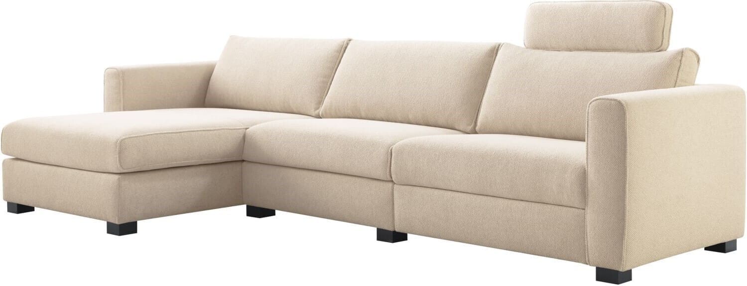 Pronto Wonen Hoekbank links Licato naturel relaxfunctie premium comfort Naturel Bank